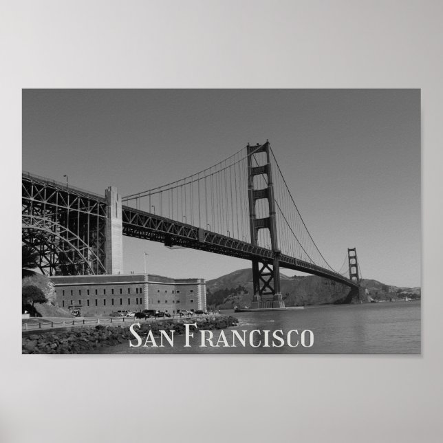 San Francisco Skyline | SF Gloden Gate Bridge Poster (Vorne)