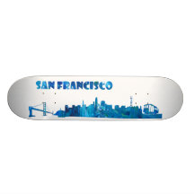 San Francisco Skyline-Skateboard