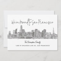 San Francisco Skyline Sketch Zeichnend