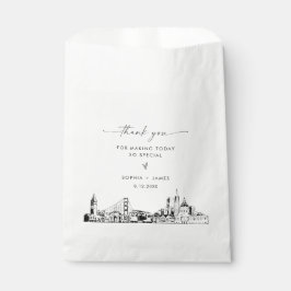 San Francisco Skyline Wedding Danke, dass ihr Bags Geschenktütchen