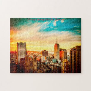 San Francisco Skyline. Weihnachtsgrüße Puzzle