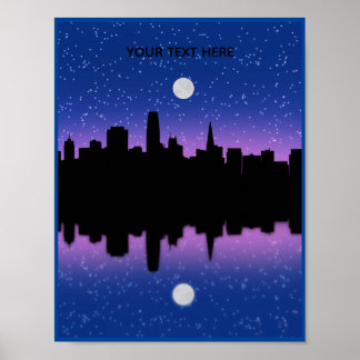 San Francisco Skyline Zeichne #1 Poster