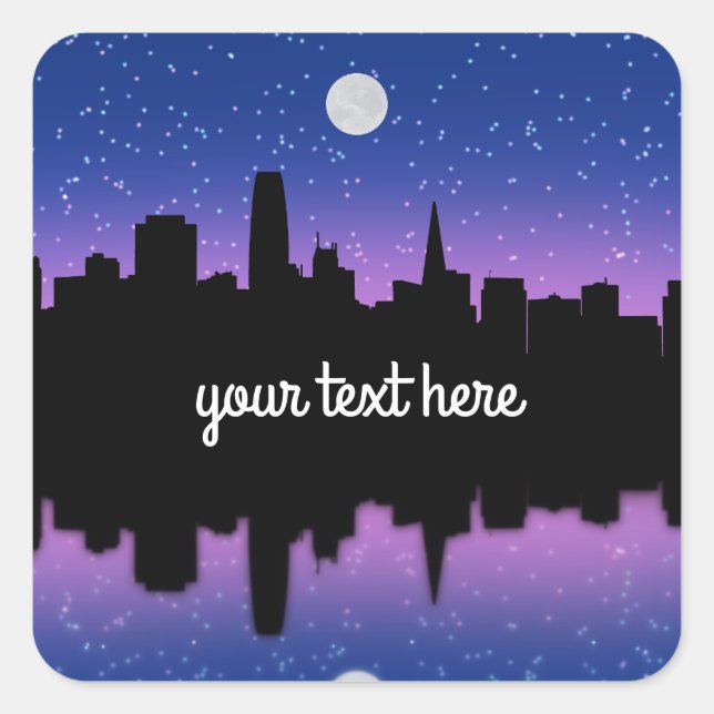 San Francisco Skyline Zeichne #1 Stickers (Vorderseite)