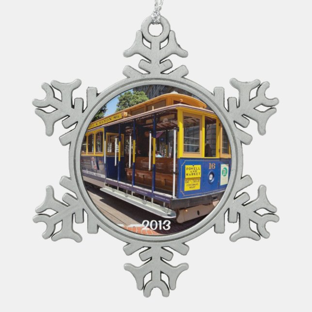 San Francisco Snowflake Schneeflocken Zinn-Ornament (Vorderseite)