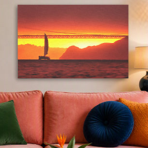 San Francisco Sonnenuntergang 1124 Kunst Leinwanddruck