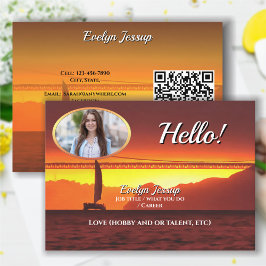 San Francisco Sonnenuntergang 1124 QR-Code Anrufka Visitenkarte