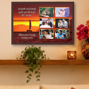 San Francisco Sonnenuntergang Familien Collage 112 Poster