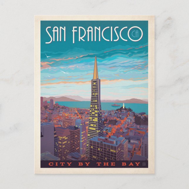 San Francisco | Stadt an der Bucht Postkarte (Vorderseite)
