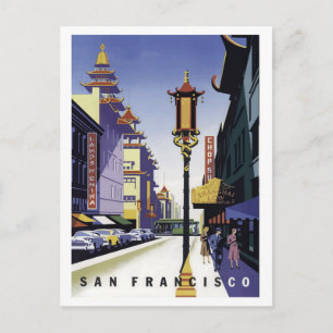 San Francisco, Stadtstraße, China Postkarte