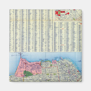 San Francisco Street Karte Magnet