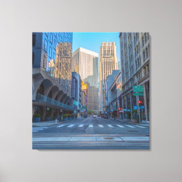 San Francisco Street View im Abend Leinwanddruck