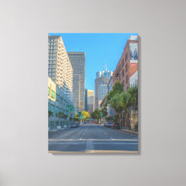 San Francisco Street View mit Wolkenkratzern Leinwanddruck
