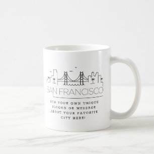 San Francisco Stylized Skyline   Benutzerdefiniert Kaffeetasse
