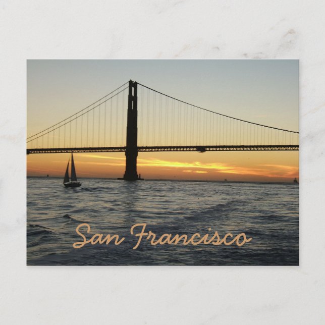 San Francisco Sunset Postkarte (Vorderseite)
