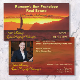San Francisco Sunset Real Anwesen 1124 Visitenkarte