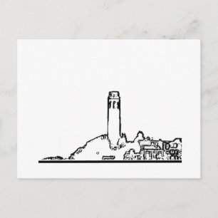 San Francisco Telegraph Hill Gibney The MUSEUM Postkarte