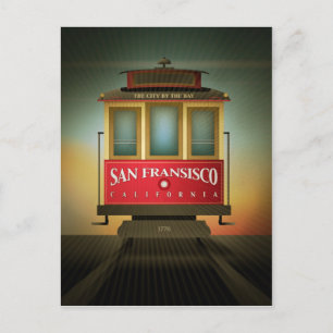 San Francisco Trolley Postcard Postkarte