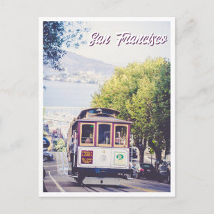 San Francisco Trolley View von Alcatraz Postkarte