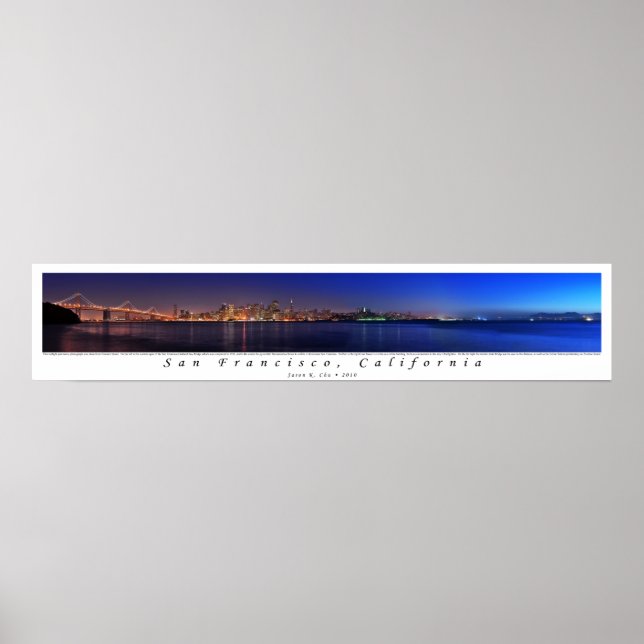San Francisco Twilight Panorama Poster (Vorne)
