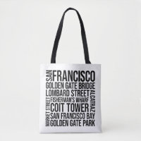 San Francisco Typografie - California Word Art