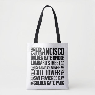 San Francisco Typografie - California Word Art