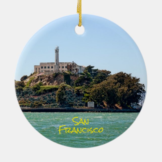 San Francisco und Alcatraz Keramik Ornament (Hinten)