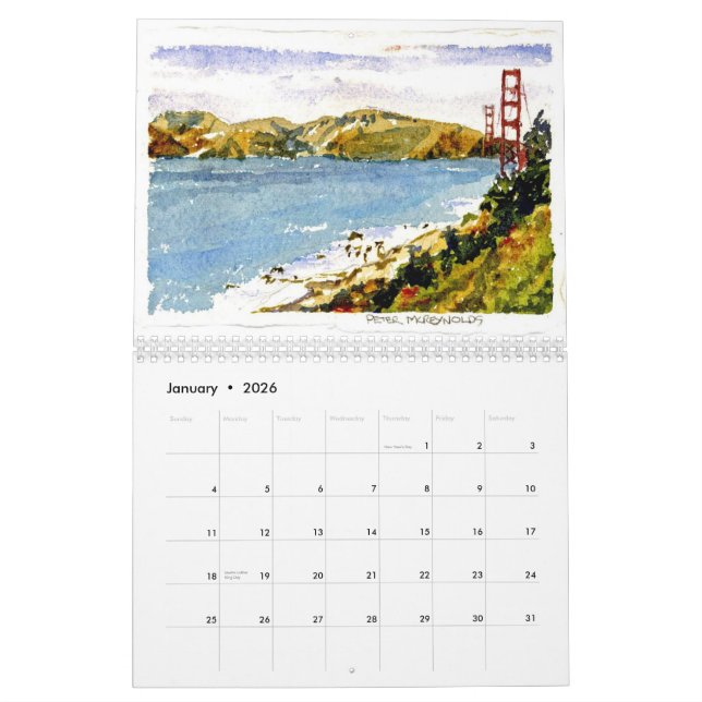 San Francisco und das Tor Kalender (Jan 2026)
