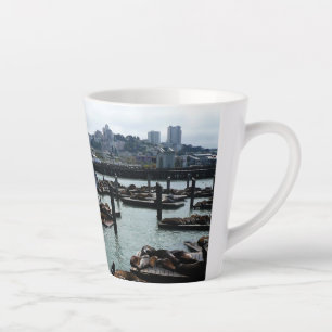 San Francisco und Pier 39 Sea Lions City Skyline Milchtasse