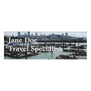San Francisco und Pier 39 Sea Lions City Skyline Namenschild