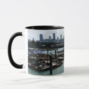San Francisco und Pier 39 Sea Lions City Skyline Tasse