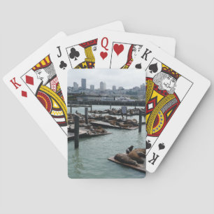San Francisco und Pier 39 Seelöwen Stadt Skyline Spielkarten