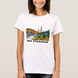 San Francisco und schöne Golden gate bridge T-Shirt