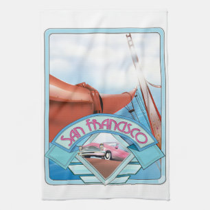 San Francisco, USA, Reiseposter Geschirrtuch