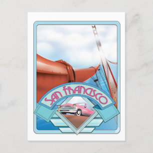 San Francisco, USA, Reiseposter Postkarte