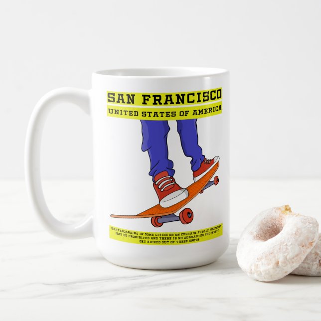 San Francisco, USA Skate Kaffeetasse (Mit Donut)