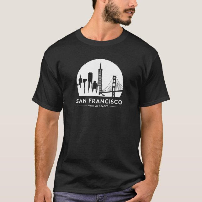 San Francisco USA Skyline T-Shirt (Vorderseite)