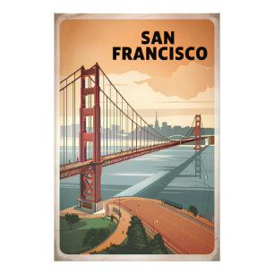 San Francisco USA Vintag Fotodruck