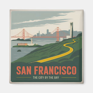 San Francisco USA Vintag Magnet