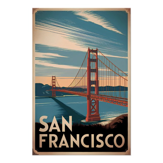 San Francisco USA Vintag Poster (Vorderseite)