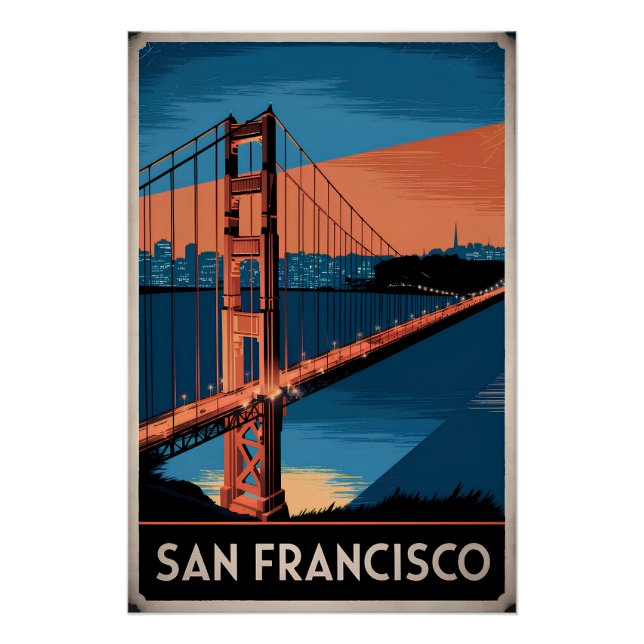 San Francisco USA Vintag Poster (Vorderseite)