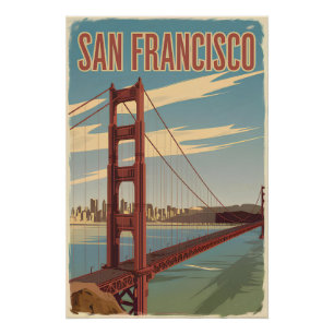 San Francisco USA Vintag Poster