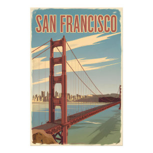 San Francisco USA vintage Fotodruck