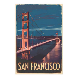 San Francisco USA Vintage Fotodruck