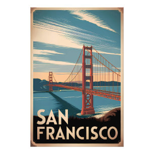 San Francisco USA Vintage Fotodruck
