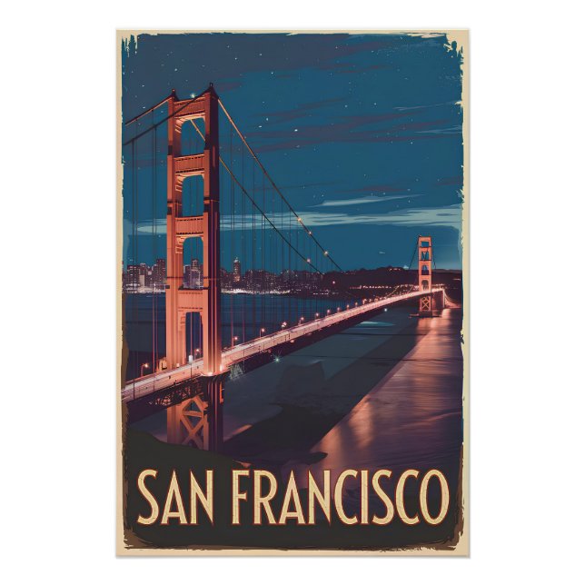 San Francisco USA Vintage Poster (Vorderseite)