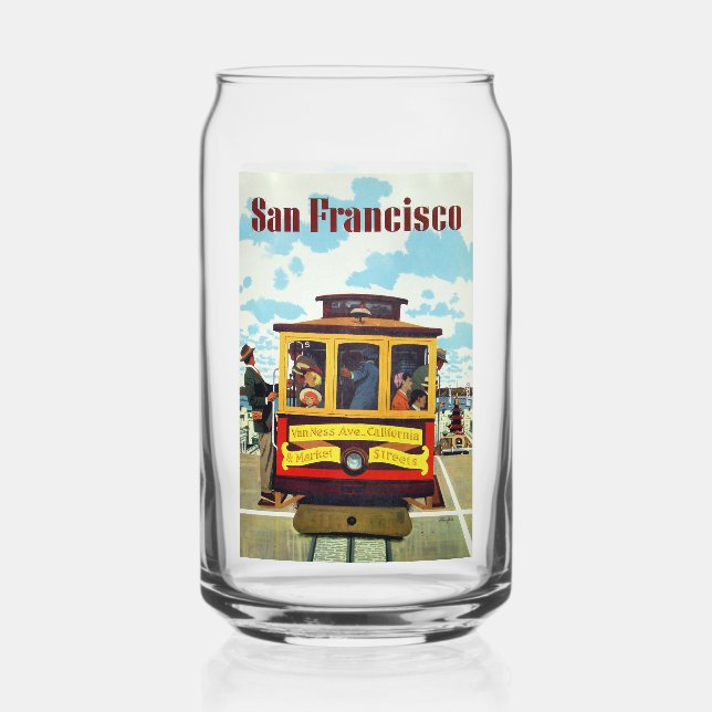 San Francisco USA Vintage Travel Dosenglas (Vorderseite)