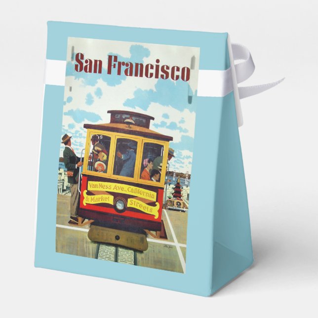 San Francisco USA Vintage Travel Fevor Box Geschenkschachtel (Rückseite)