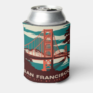 San Francisco Vintag Style Golden Gate Bridge Dosenkühler