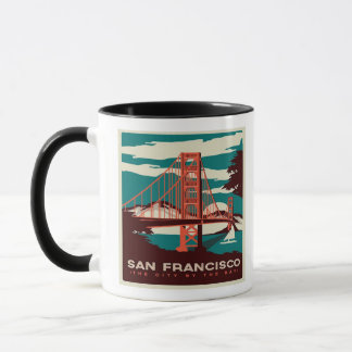 San Francisco Vintag Style Golden Gate Bridge  Tasse
