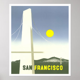 San Francisco Vintage Reiseplakat Poster